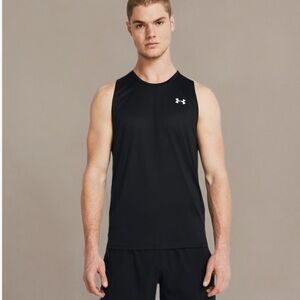 Under Armour Men's Black Fitted The Tech Tank Top